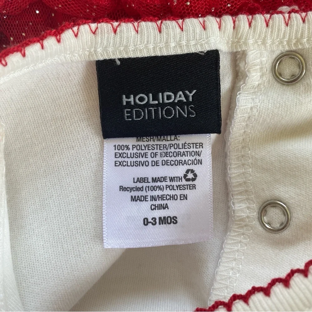 🪩Holiday Editions Red and White Infant Dress - Picture 6 of 9